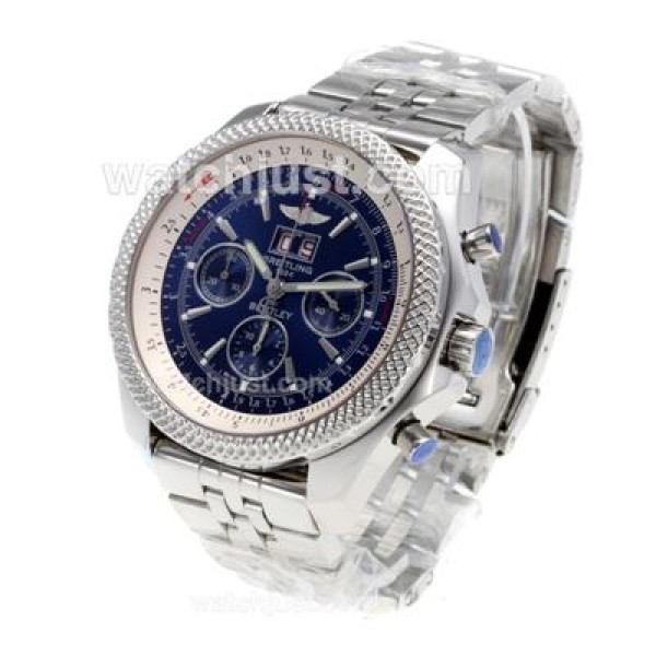Best 1:1 Breitling Bentley Replica Watches With Blue Dials For Men