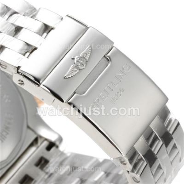 Breitling Chronomat B01 Chronograph Swiss Valjoux 7750 Movement Two Tone Case with Blue Dial