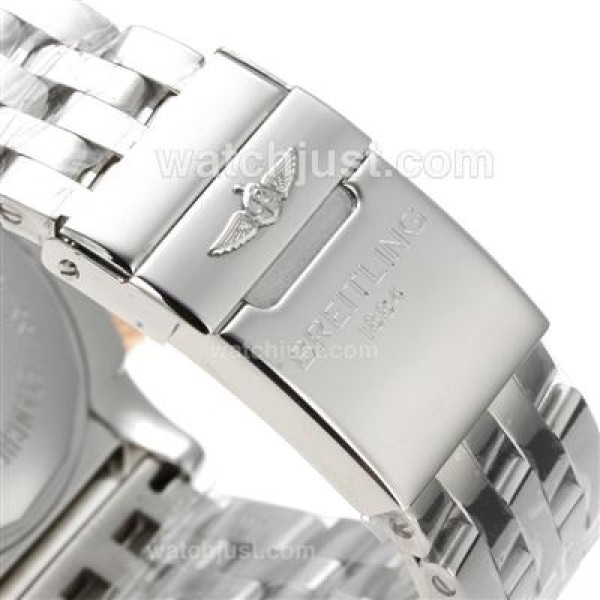 Breitling Chronomat B01 Chronograph Swiss Valjoux 7750 Movement Two Tone Case with Black Dial