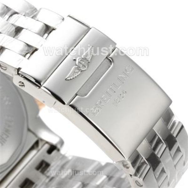 Breitling Chronomat B01 Chronograph Swiss Valjoux 7750 Movement Two Tone Case with White Dial