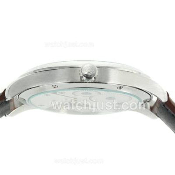 IWC Portuguese Manual Winding Number Markers with White Dial-Leather Strap
