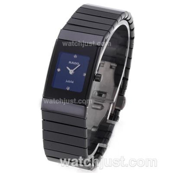 Rado DiaStar Full Black Authentic Ceramic Diamond Markers with Black Dial-Lady Size Rado DiaStar Full Black Authentic Ceramic Diamond Markers with Black Dial-Lady Size