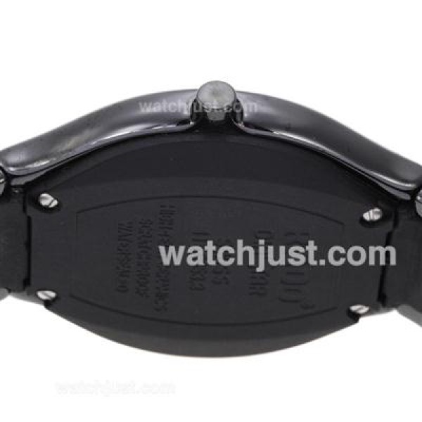 Rado DiaStar Full Black Authentic Ceramic Diamond Markers with Black Dial