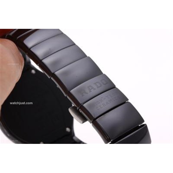 Rado DiaStar Full Black Authentic Ceramic Diamond Markers with Black Dial