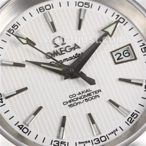 Omega Seamaster Swiss ETA 2836 Movement with White Dial S/S-18K Plated Gold Movement