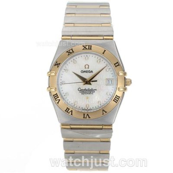 Omega Constellation Swiss ETA Movement Two Tone Diamond Markers with MOP Dial