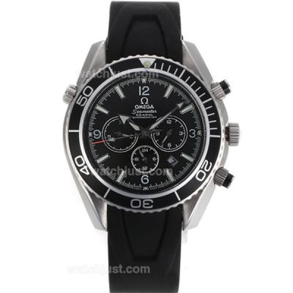 Omega Seamaster Planet Ocean Automatic with White Markers-Rubber Strap