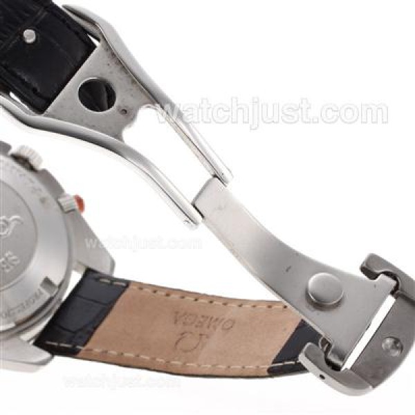 Omega Seamaster Planet Ocean Automatic with Orange Markers and Bezel-Leather Strap