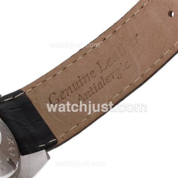 Omega Seamaster Planet Ocean Automatic with Orange Markers and Bezel-Leather Strap