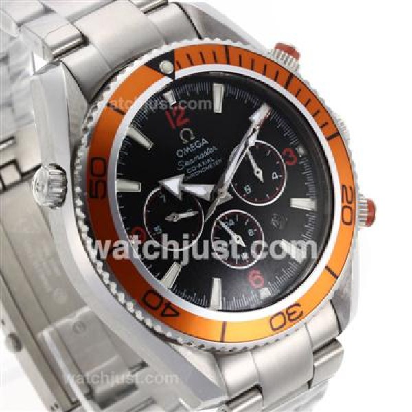Perfect UK Black Dials Omega Seamaster Planet Ocean Automatic Replica Watches