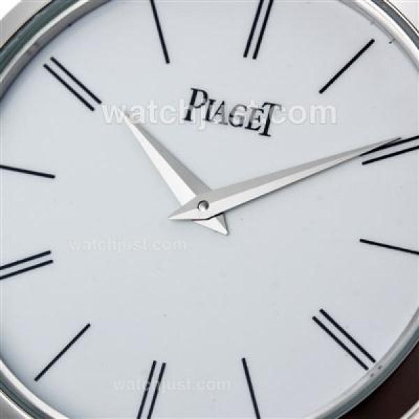 Piaget Altiplano XL White Dial with Leather Strap
