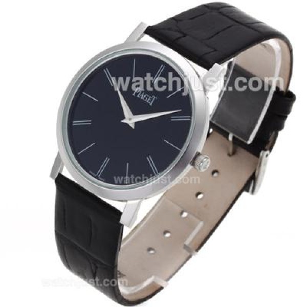 Piaget Altiplano XL Black Dial with Leather Strap