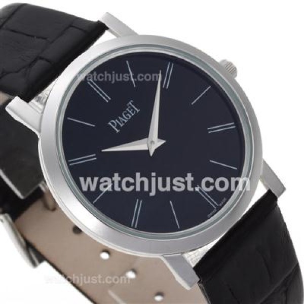 Piaget Altiplano XL Black Dial with Leather Strap