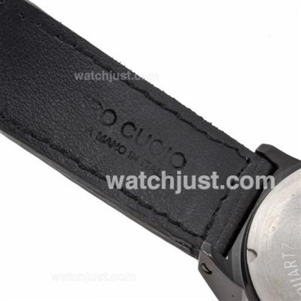 U-Boat Italo Fontana Working Chronograph PVD Case with White Dial-Leather Strap