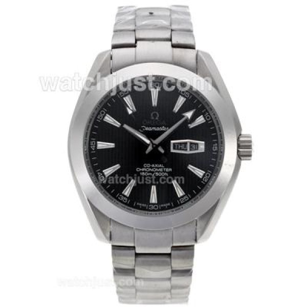 Omega Seamaster Day-Date Automatic with Black Dial S/S