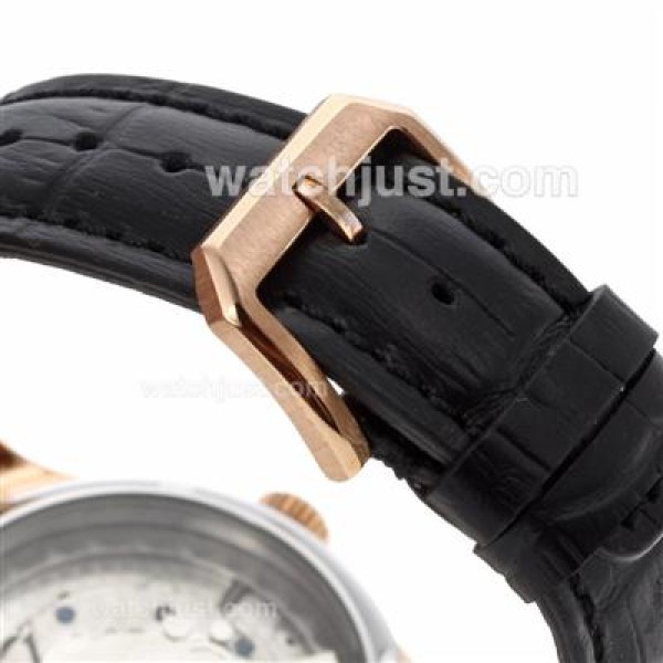 IWC Portuguese Working Power Reserve Automatic Rose Gold Case with White Dial-Leather Strap