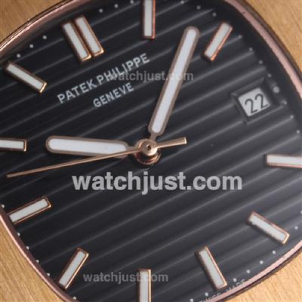 Patek Philippe Nautilus Automatic Full Rose Gold with Black Dial