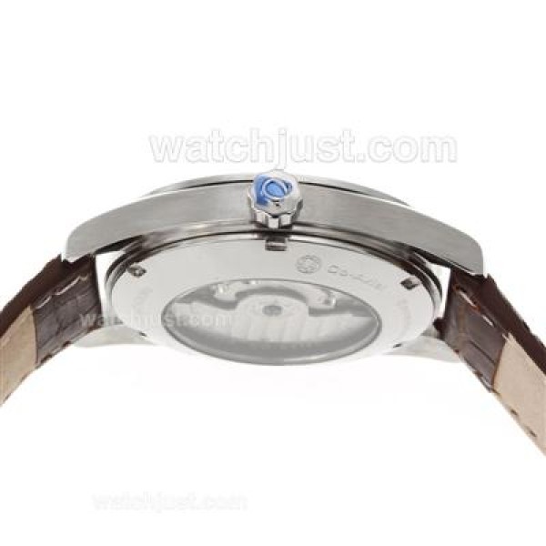Omega Seamaster Automatic with White Dial-Leather Strap