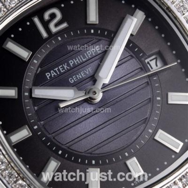 Patek Philippe Nautilus Diamond Bezel with Blue Dial S/S