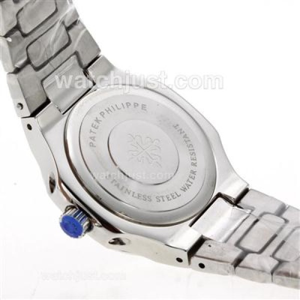 Patek Philippe Nautilus Diamond Bezel with Black Dial S/S