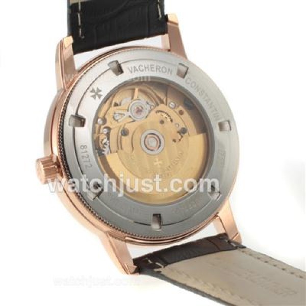 Vacheron Constantin Malte Swiss ETA 2824 Movement Rose Gold Case with Black Dial-Leather Strap Vacheron Constantin Malte Swiss ETA 2824 Movement Rose Gold Case with Black Dial-Leather Strap