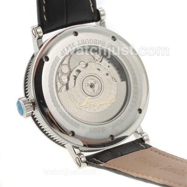 Breguet Classique Tourbillon No.3006 Working Power Reserve Automatic with White Dial-Leather Strap
