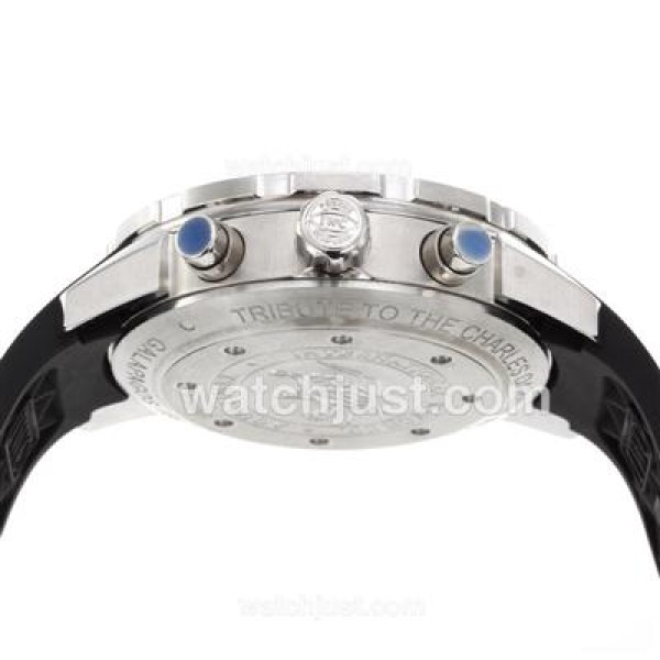 IWC Aquatimer Working Chronograph with Black Dial-Rubber Strap