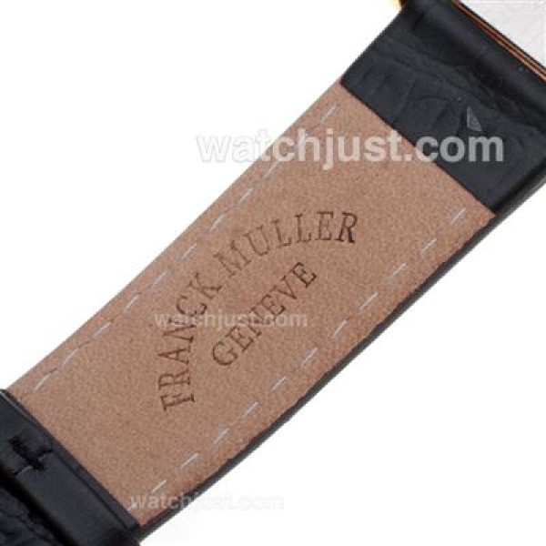 Franck Muller Master Square Rose Gold Colorfull Number Markers with Black Dial-Mid Size