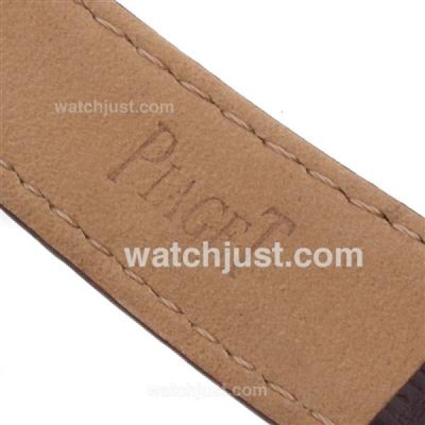Piaget Altiplano Swiss ETA Movement Stick Markers with White Dial-Leather Strap