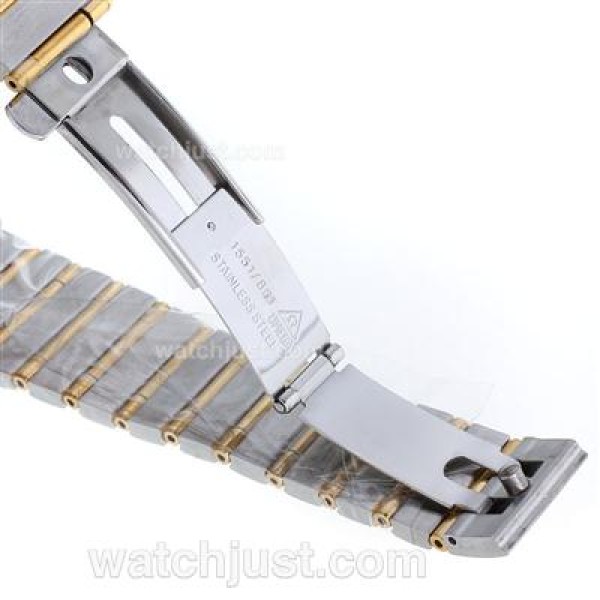 Omega Constellation Automatic Two Tone Diamond Bezel and Markers with Golden Dial-18K Plated Gold Movement