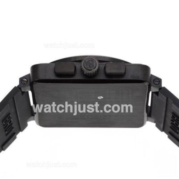 Bell & Ross BR01-94 Working Chronograph PVD Case with Black Dial-Rubber Strap