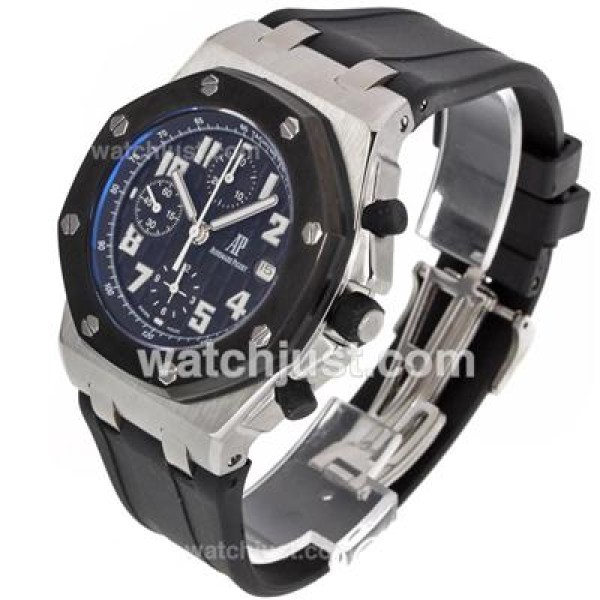 Audemars Piguet Royal Oak Offshore Chrono Swiss Valjoux 7750 Movement PVD Bezel with Black Checkered Dial-Rubber Strap