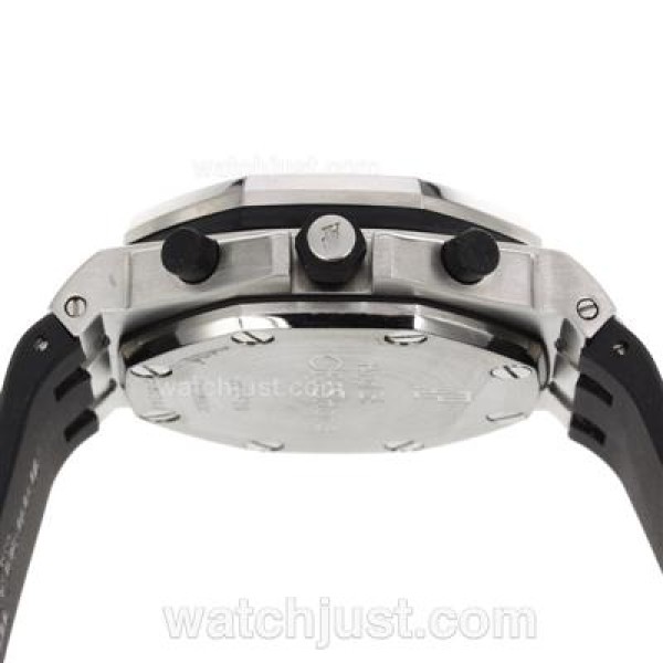 Audemars Piguet Royal Oak Offshore Chrono Swiss Valjoux 7750 Movement with White Checkered Dial-Black Rubber Strap