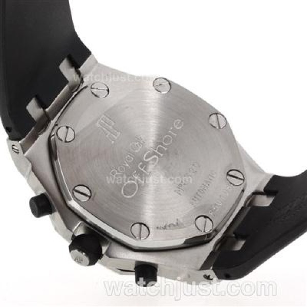 Audemars Piguet Royal Oak Offshore Chrono Swiss Valjoux 7750 Movement with White Checkered Dial-Black Rubber Strap
