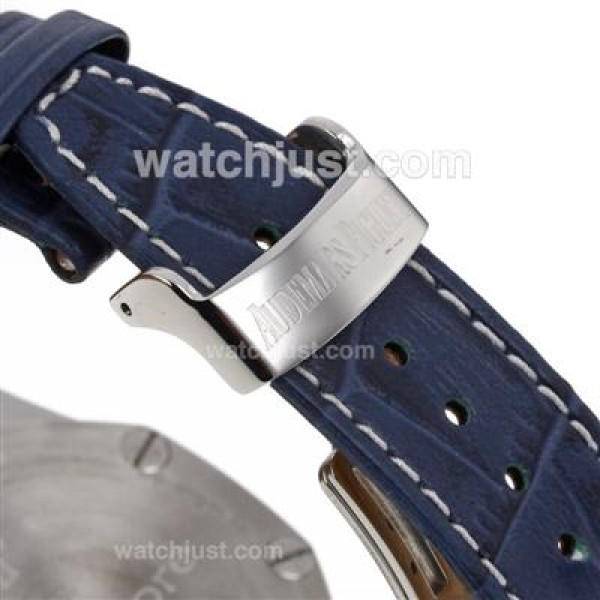 Audemars Piguet Royal Oak Offshore Chrono Swiss Valjoux 7750 Movement with Blue Checkered Dial-Blue Leather Strap