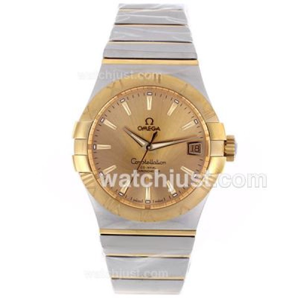 High Quality Omega Constellation Replica Watches With Golden Dials For Sale