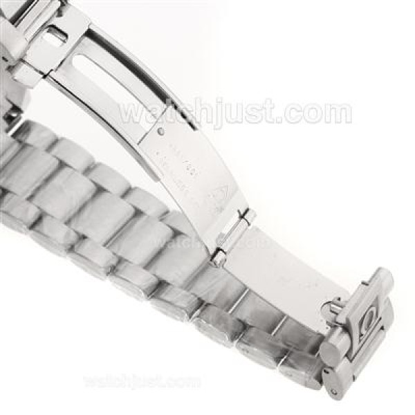 Omega Seamaster Day-Date Automatic Golden Stick Markers with White Dial S/S