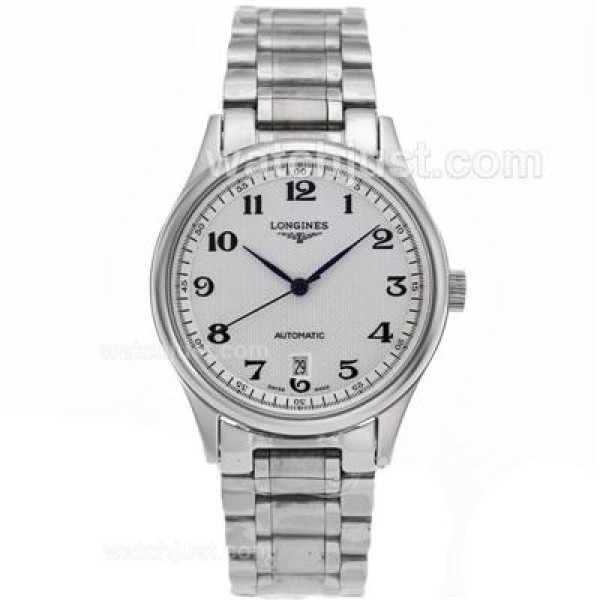 Longines Master Collection Automatic Number Markers with White Dial S/S-Sapphire Glass