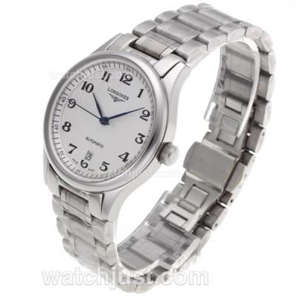 Longines Master Collection Automatic Number Markers with White Dial S/S-Sapphire Glass