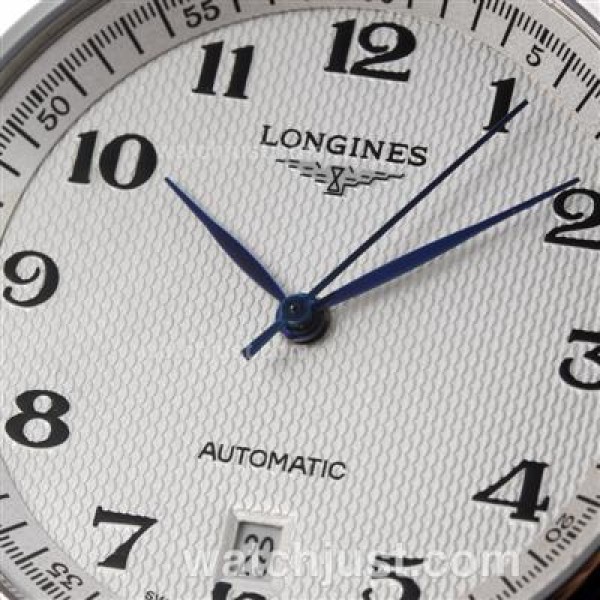 Longines Master Collection Automatic Number Markers with White Dial S/S-Sapphire Glass