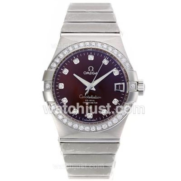 Cheap Omega Constellation Fake Watches With Brown Dials For Sale