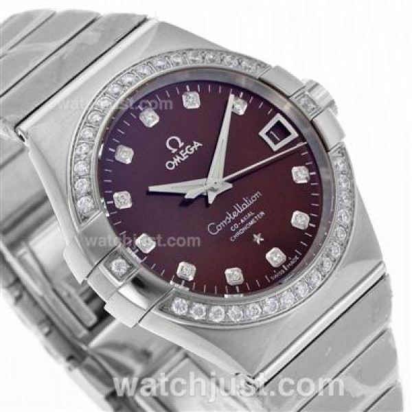 Cheap Omega Constellation Fake Watches With Brown Dials For Sale