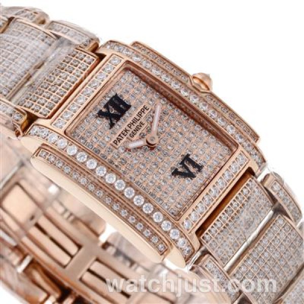 Best Replica Patek Philippe Twenty-4 Swiss ETA Movement Watches With Rose Gold Cases For Women