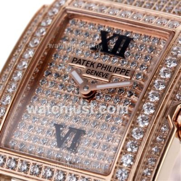 Best Replica Patek Philippe Twenty-4 Swiss ETA Movement Watches With Rose Gold Cases For Women