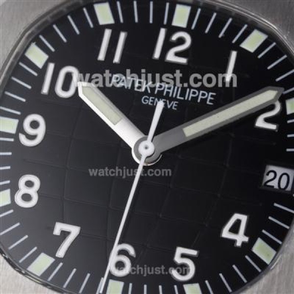 Patek Philippe Nautilus Swiss ETA 2836 Movement with Black Dial-S/S