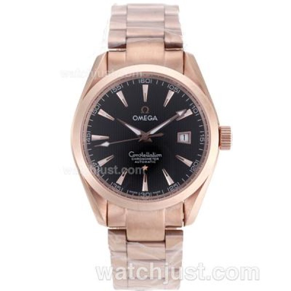 Best Quality Omega Constellation Replica Watches With Black Dials For Men