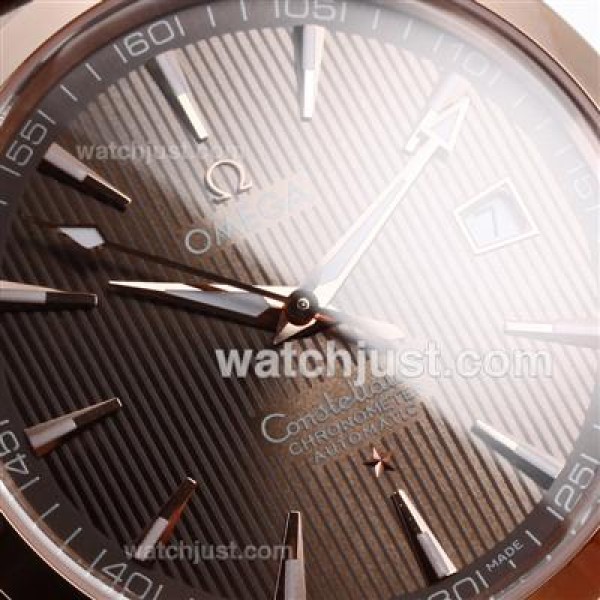 AAA Quality Omega Constellation Fake Watches With Brown Dials For Men