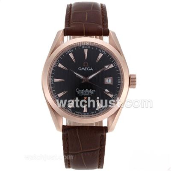 Best Quality Omega Constellation Replica Watches With Black Dials For Men