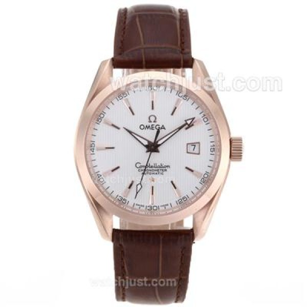 Cheap Swiss Movement Omega Constellation Replica Watches With White Dials For Sale