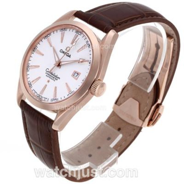 Cheap Swiss Movement Omega Constellation Replica Watches With White Dials For Sale